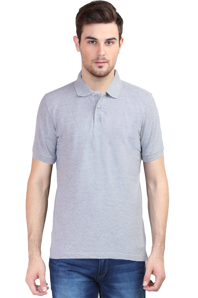 Men's Polo - Grey Melange